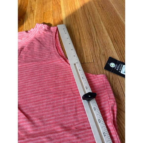 Athletic Works Sleeveless Orange Striped Tank Top XL Womens Lightweight Casual W - Picture 9 of 9